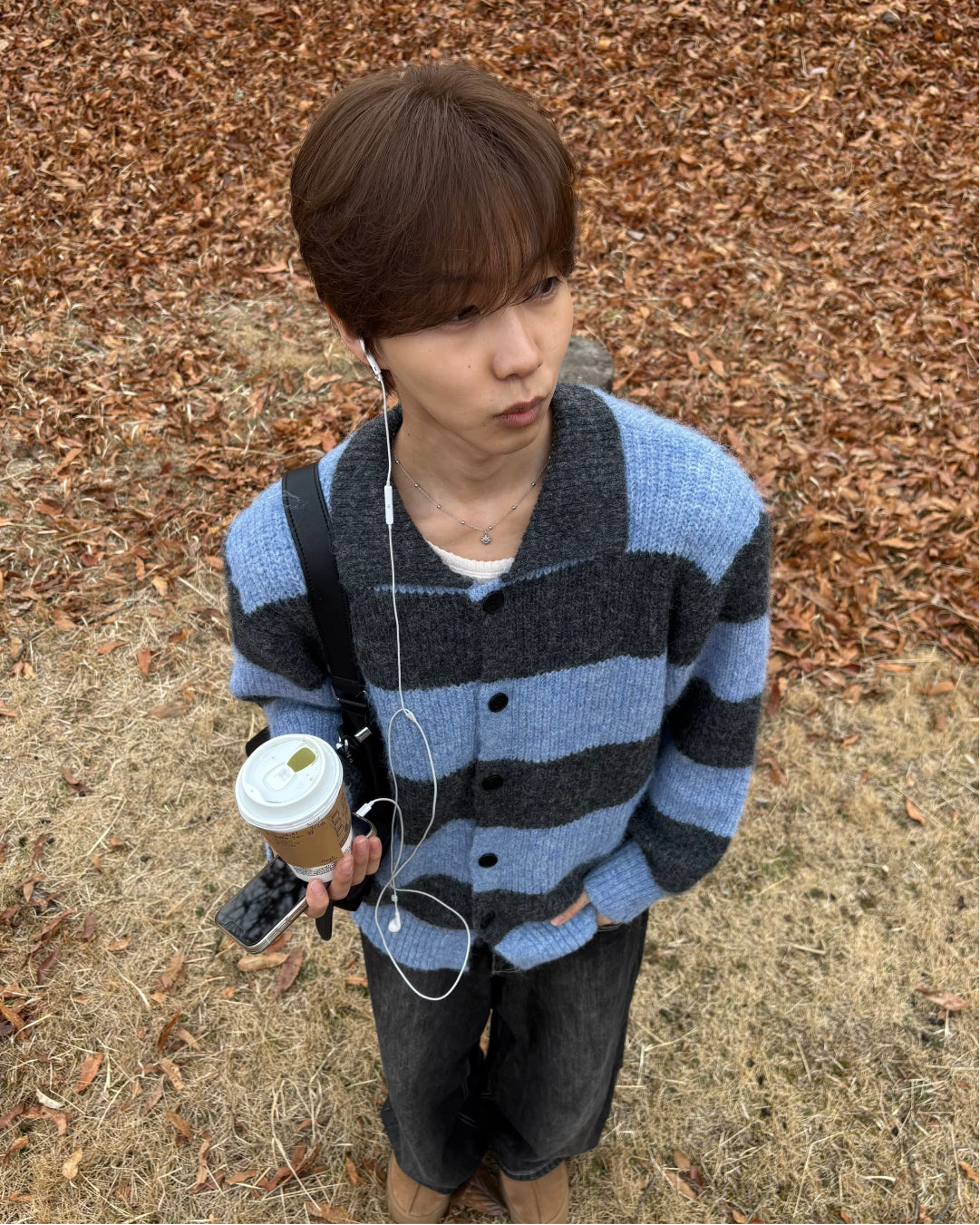 シャギーボーダーカーディガン WG0315