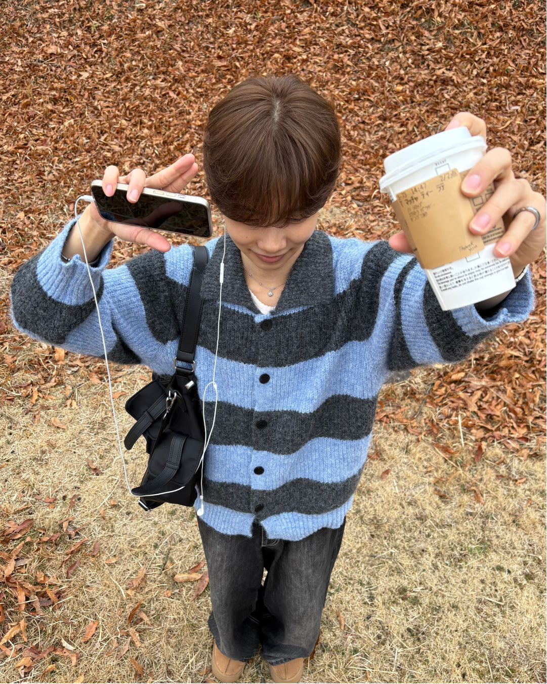 シャギーボーダーカーディガン WG0315