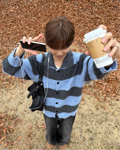 シャギーボーダーカーディガン WG0315