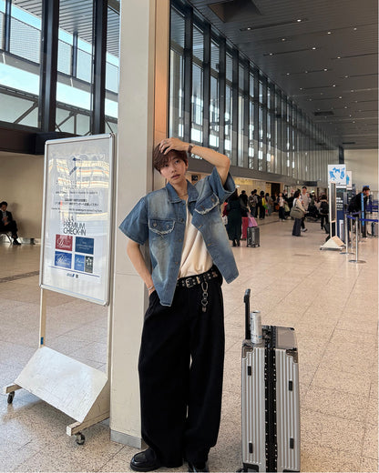 カットオフスリーブポケットシャツ WG0331