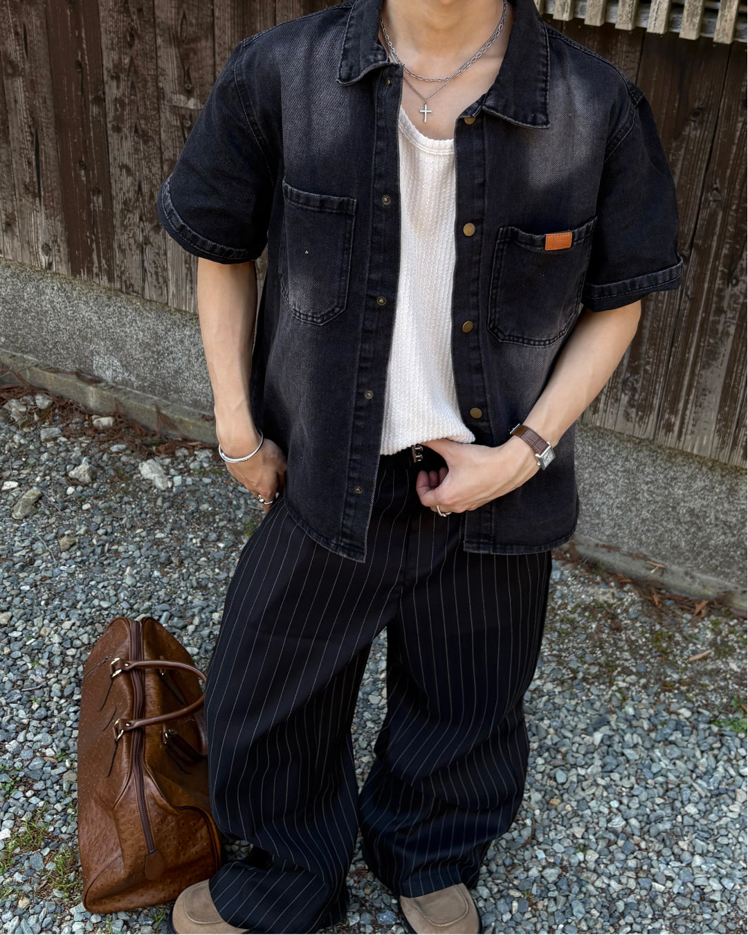 フェードウォッシュデニムルーズシャツ WG0332