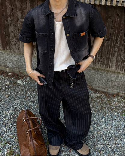 フェードウォッシュデニムルーズシャツ WG0332