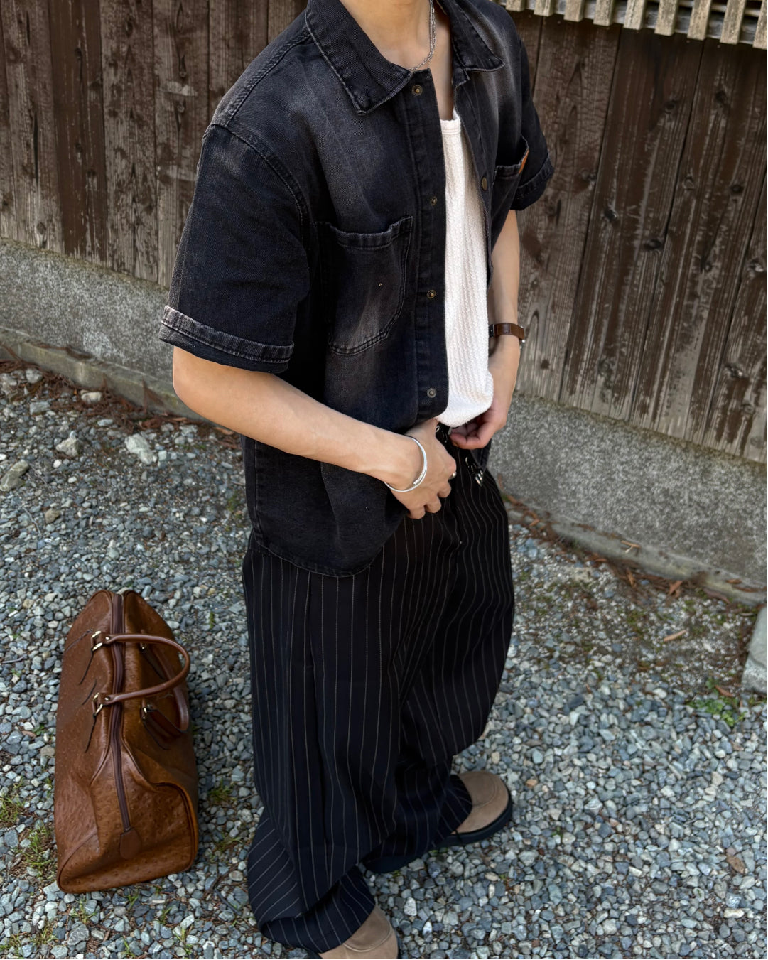 フェードウォッシュデニムルーズシャツ WG0332