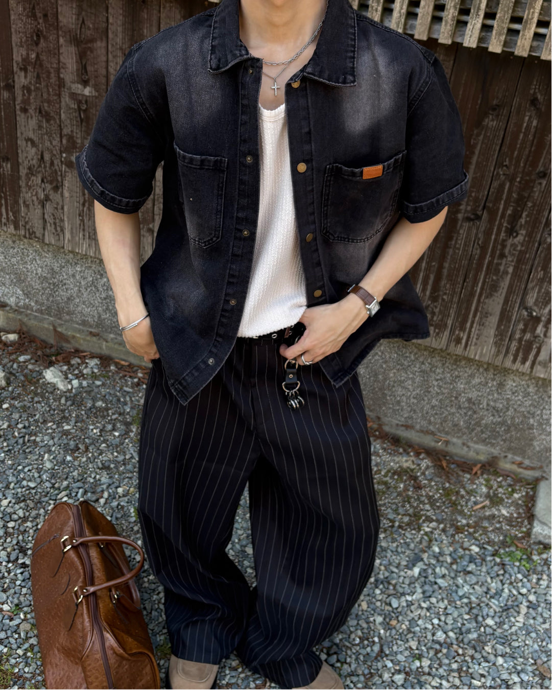 フェードウォッシュデニムルーズシャツ WG0332