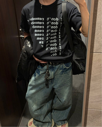 ロゴプリントデザインTシャツ WG0360