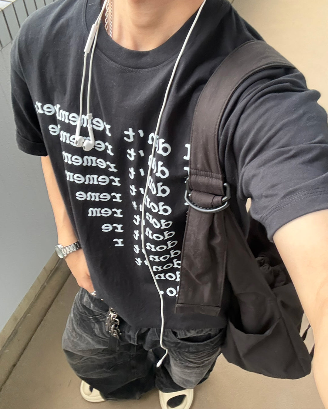 ロゴプリントデザインTシャツ WG0360