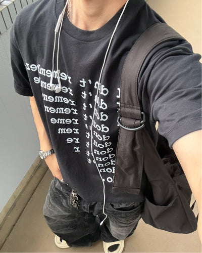 ロゴプリントデザインTシャツ WG0360
