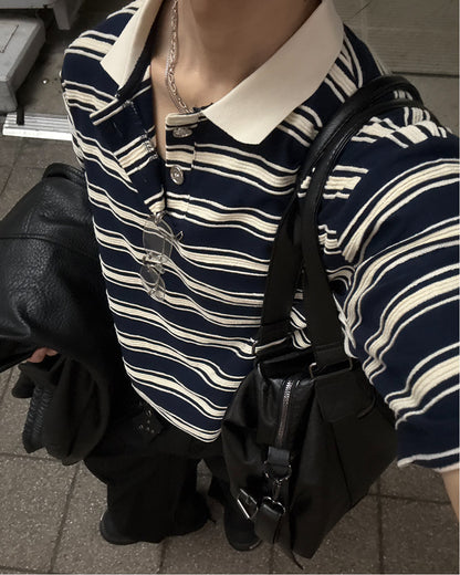 【即納】レトロボーダーポロシャツ WG0387