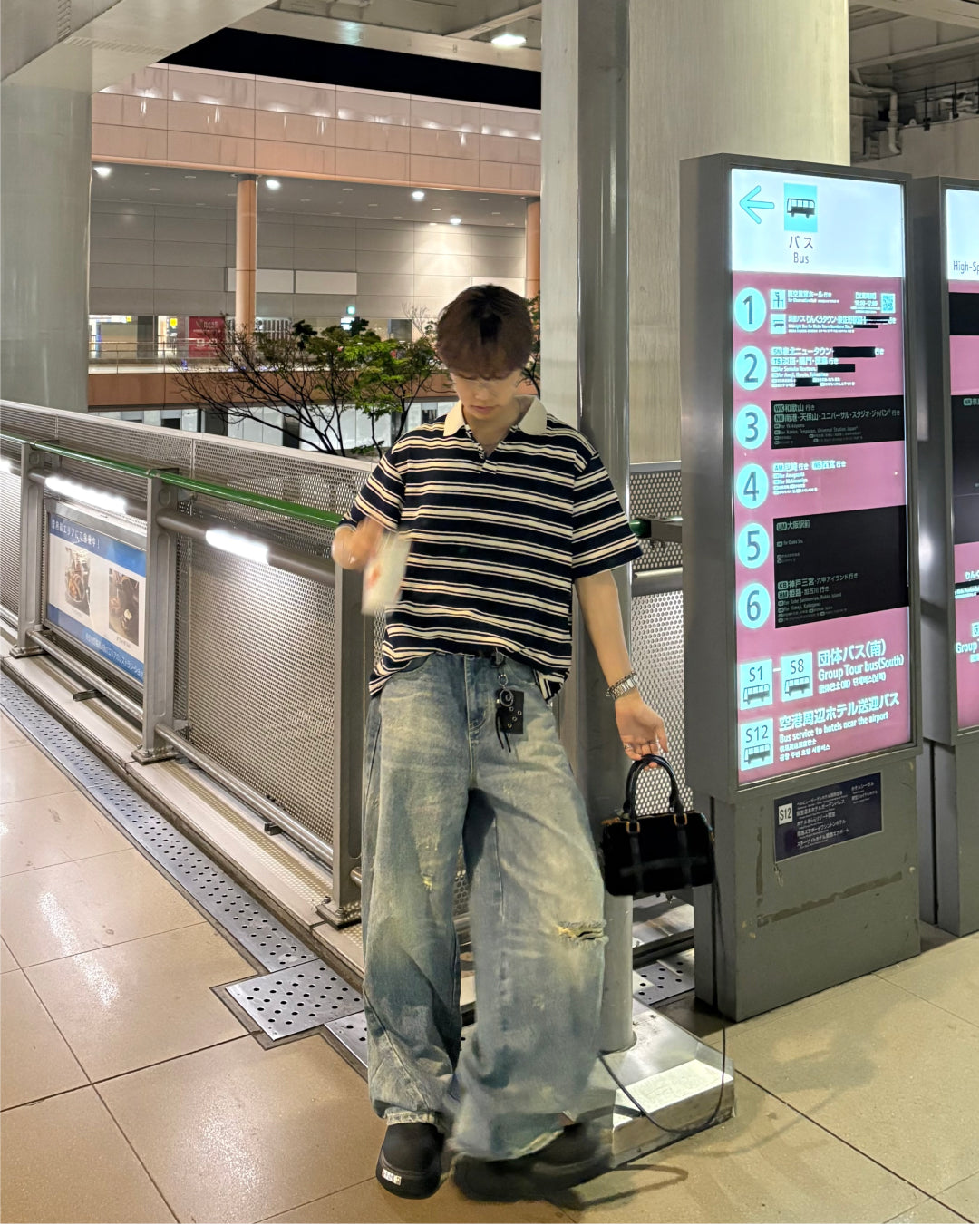 【即納】レトロボーダーポロシャツ WG0387