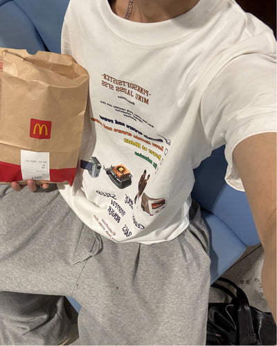 マルチグラフィックTシャツ WG0393
