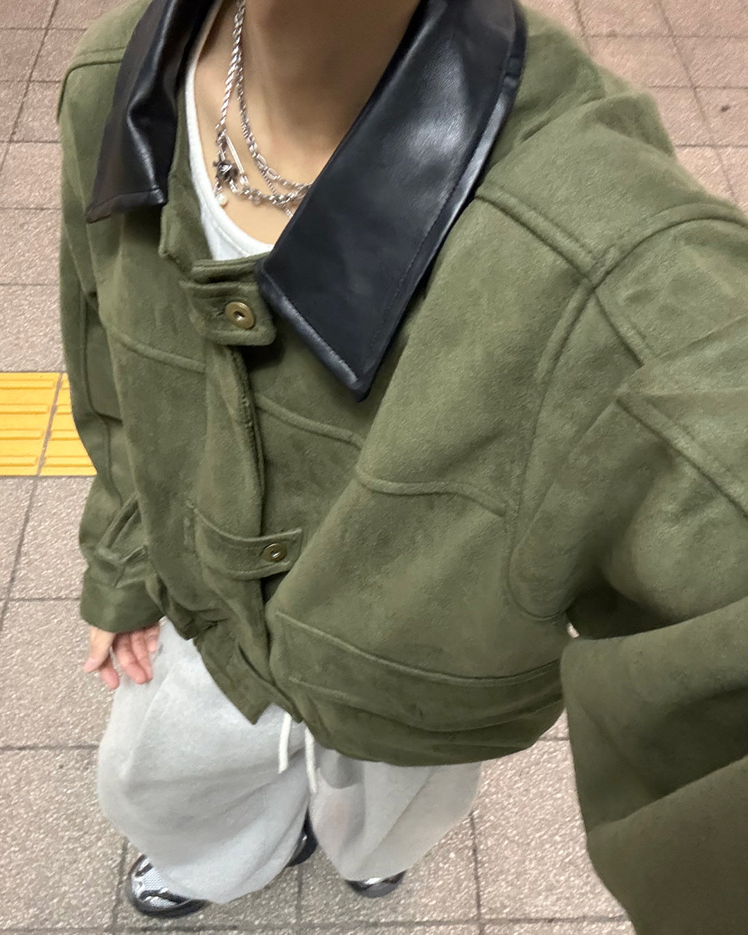 ヴィンテージフェイクスウェードジャケット WG0711