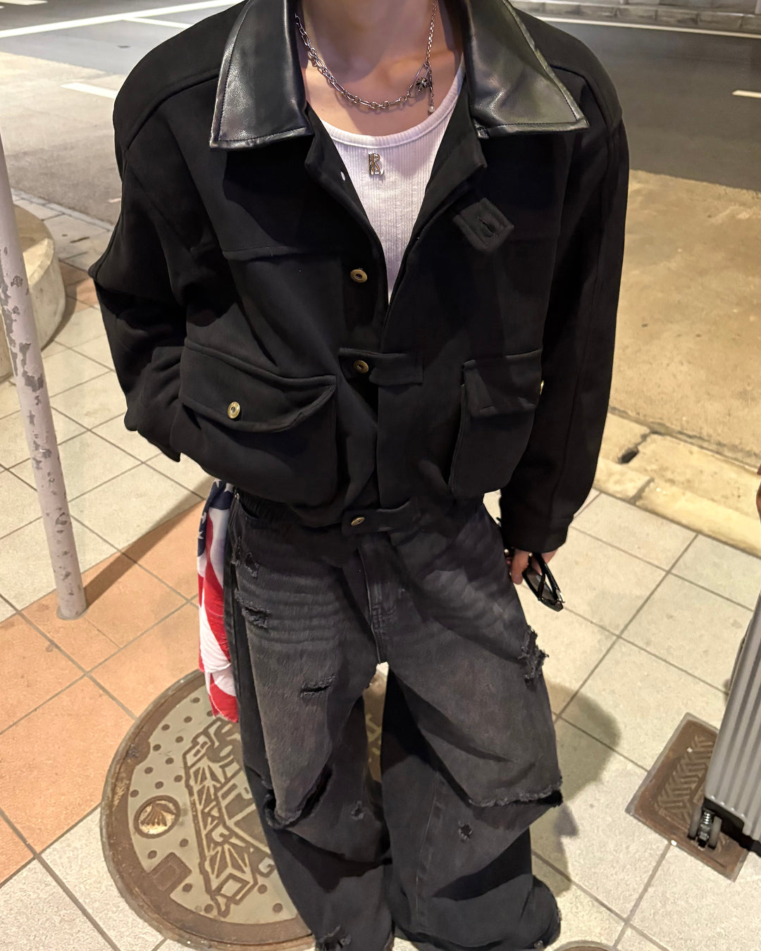 ヴィンテージフェイクスウェードジャケット WG0711
