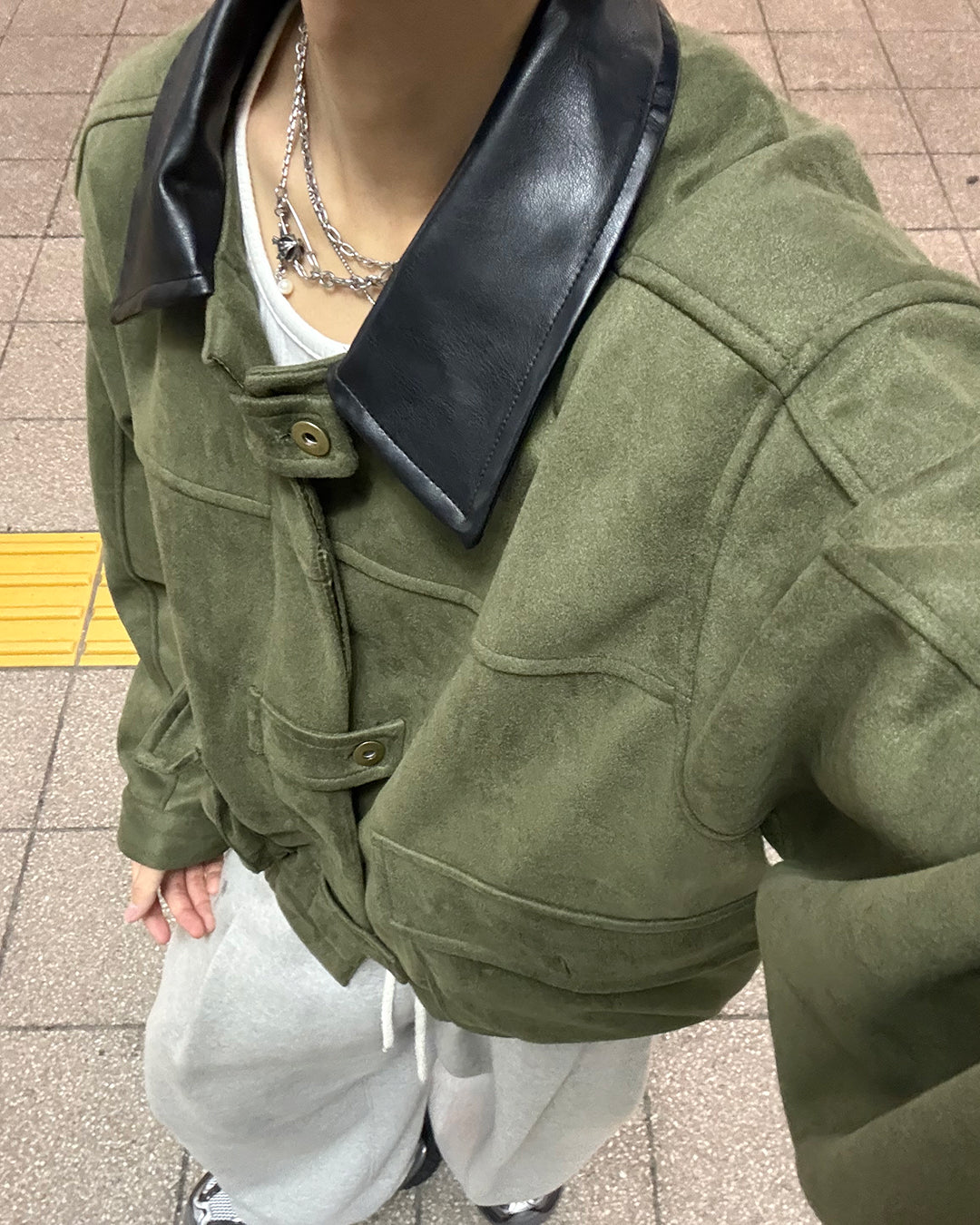 ヴィンテージフェイクスウェードジャケット WG0711