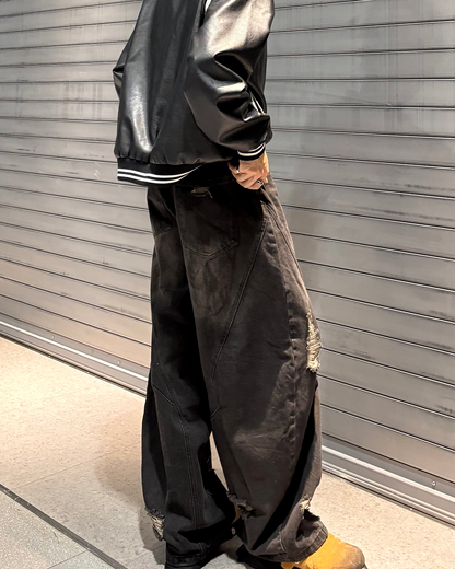 【即納】ダメージカーブデニムパンツ WG5000