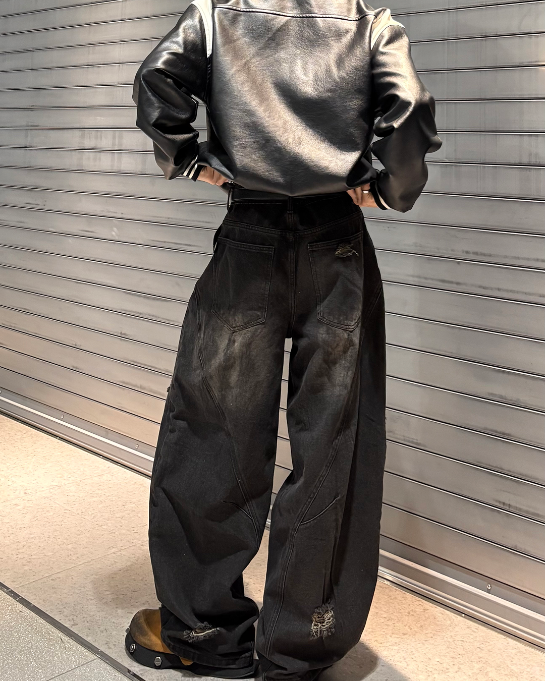 【即納】ダメージカーブデニムパンツ WG5000
