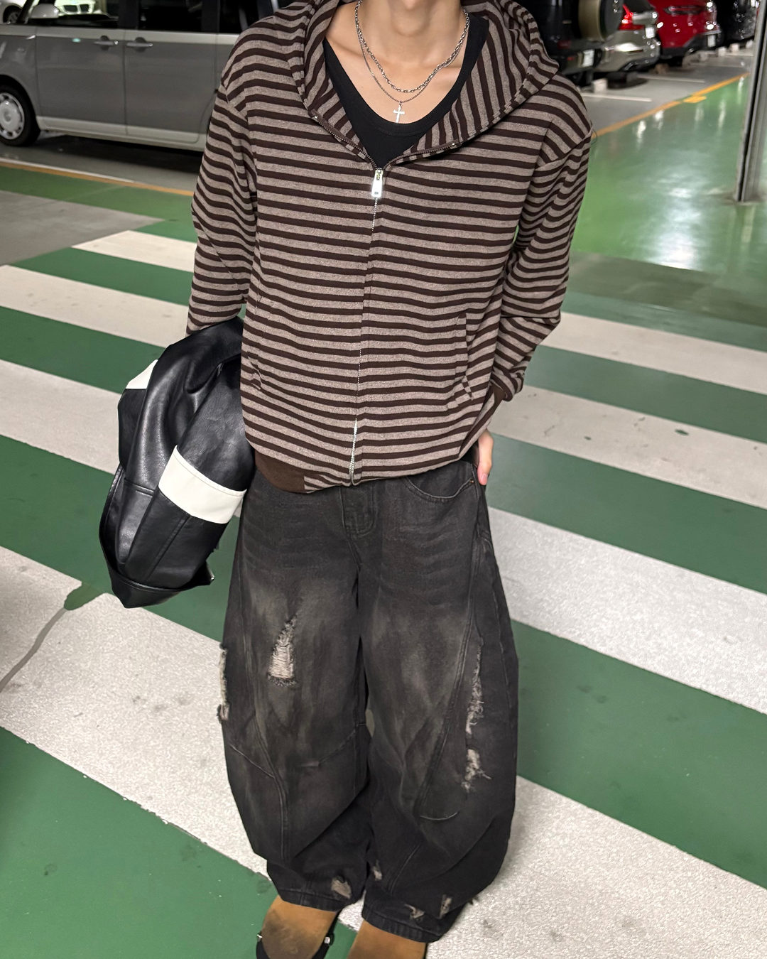 【即納】ダメージカーブデニムパンツ WG5000