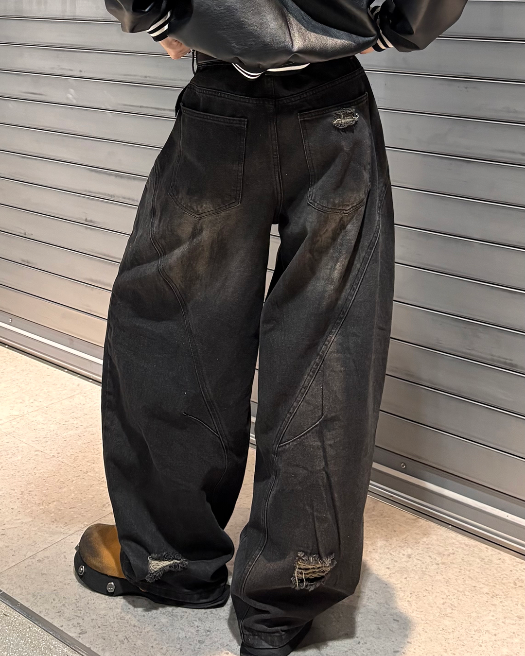 【即納】ダメージカーブデニムパンツ WG5000