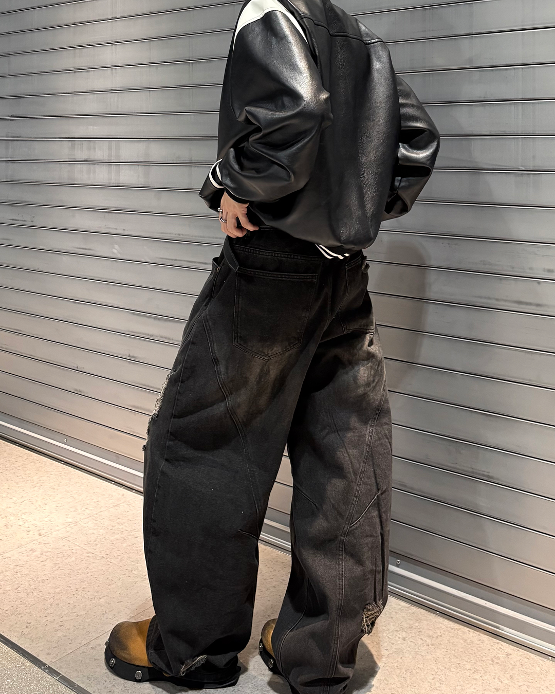 【即納】ダメージカーブデニムパンツ WG5000