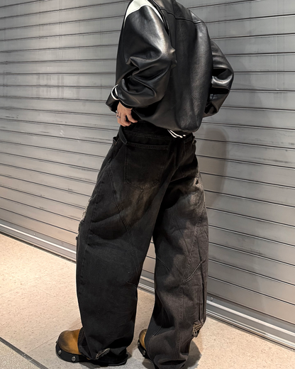 【即納】ダメージカーブデニムパンツ WG5000
