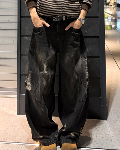 【即納】ダメージカーブデニムパンツ WG5000