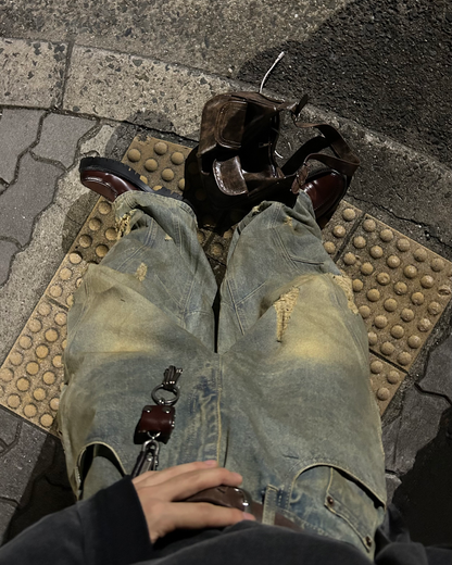 【即納】ダメージカーブデニムパンツ WG5000