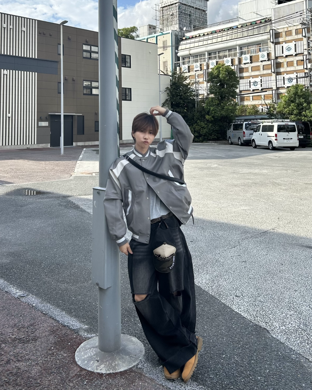 即納】グレーバイカラースタジャン WG5010 – YOLO（ヨロ