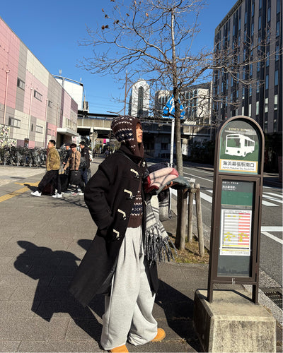 【即納】チェックビックマフラー WG5015