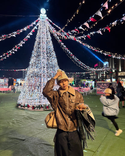 【即納】ボア襟PUレザーブルゾンジャケットWG5017