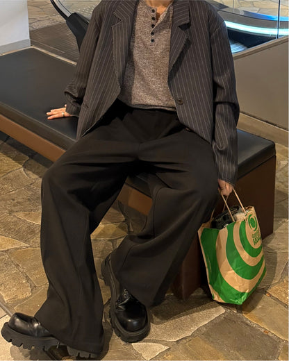 【即納】ピンストライプテーラードジャケット WG5018