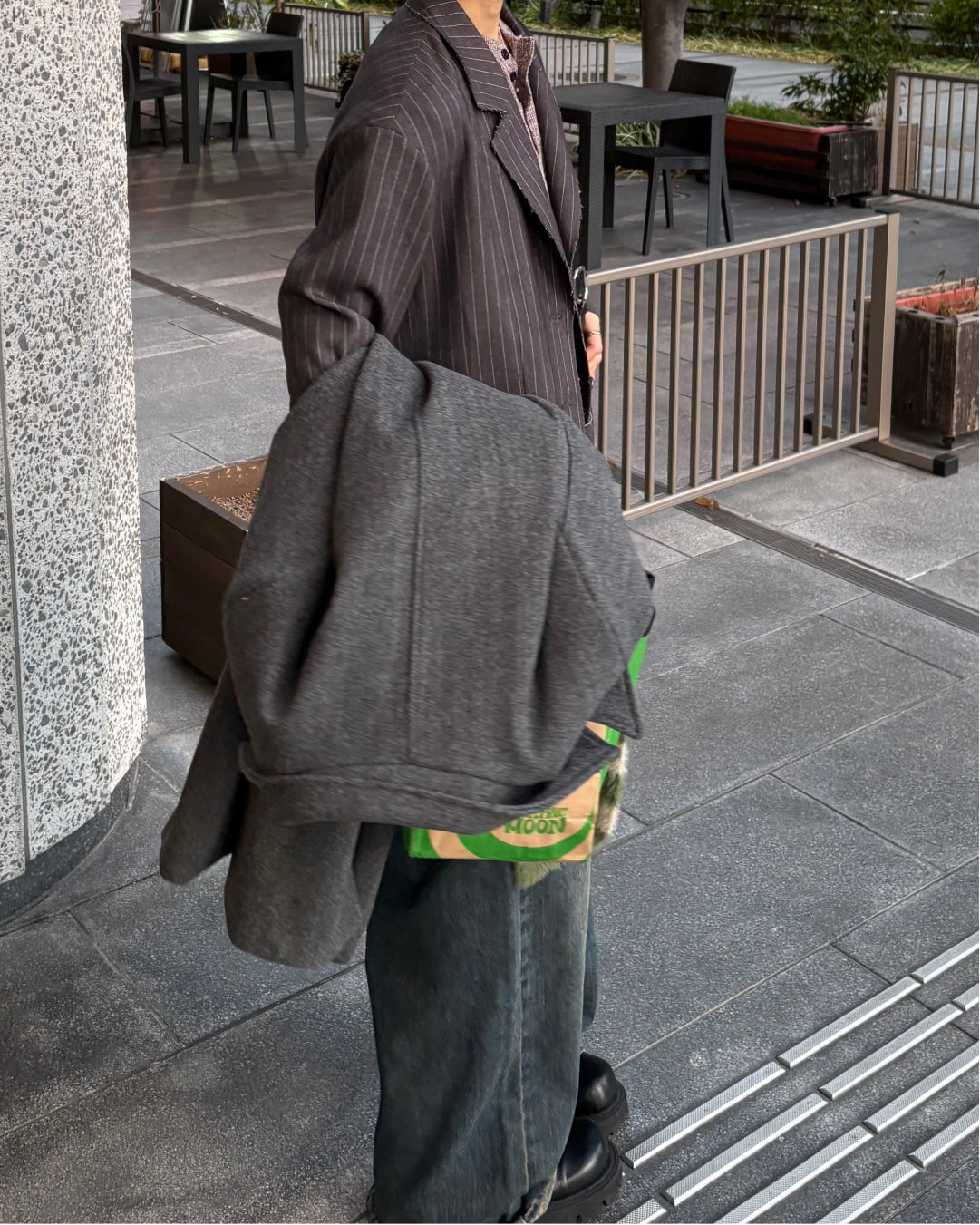 【即納】ピンストライプテーラードジャケット WG5018