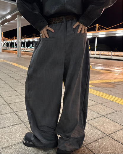 【即納】ピンストライプスラックス WG5019