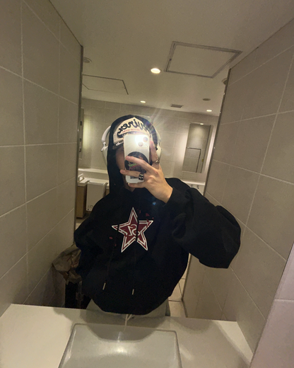 【11/25 19:00販売開始 オリジナル 即納】スタッズグラフィックデザインパーカー WG6000