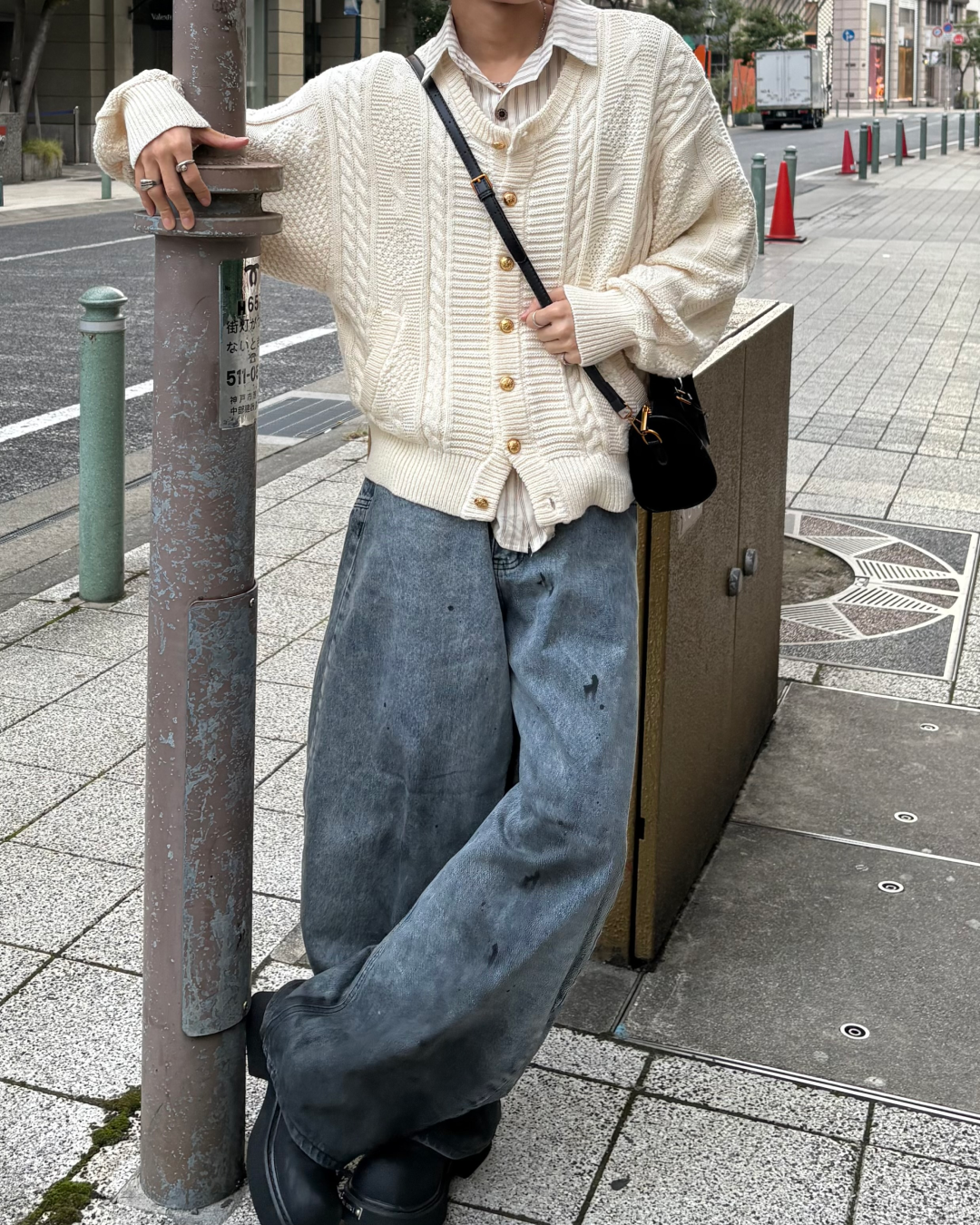 【11/25 19:00販売開始 オリジナル 即納】カラーレスアランニットカーディガン WG6001