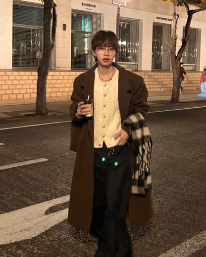 【11/25 19:00販売開始 オリジナル 即納】カラーレスアランニットカーディガン WG6001