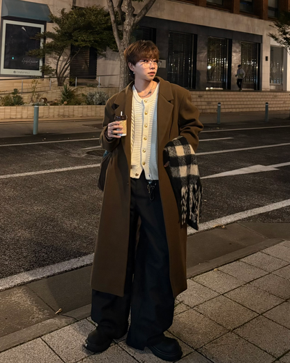 【11/25 19:00販売開始 オリジナル 即納】カラーレスアランニットカーディガン WG6001