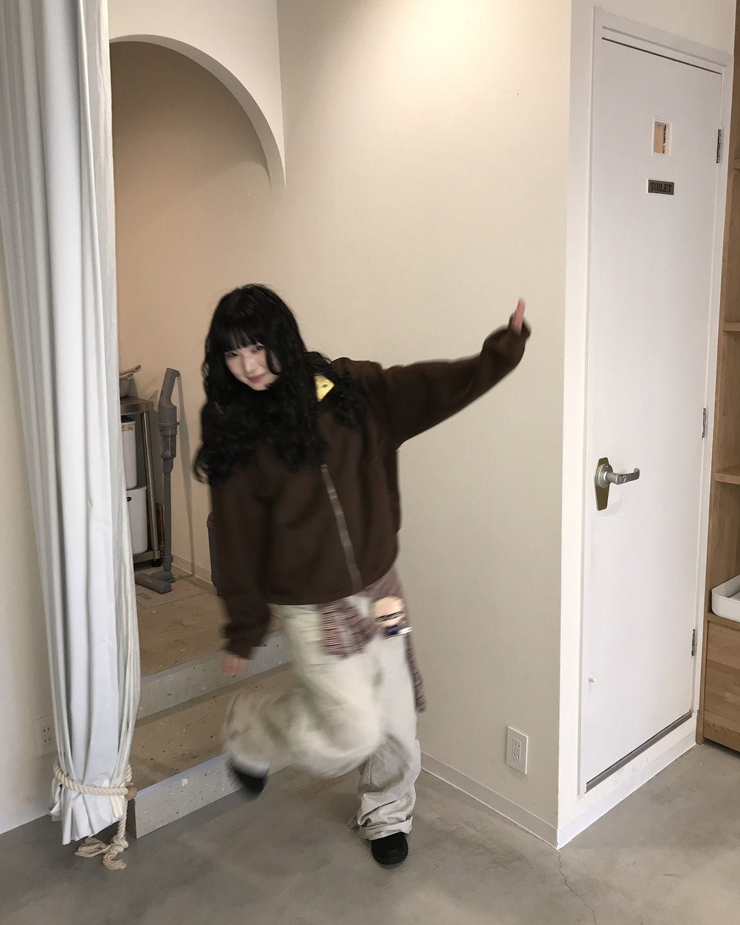 オーバーサイズハイネックジップアップフーディー WI0010