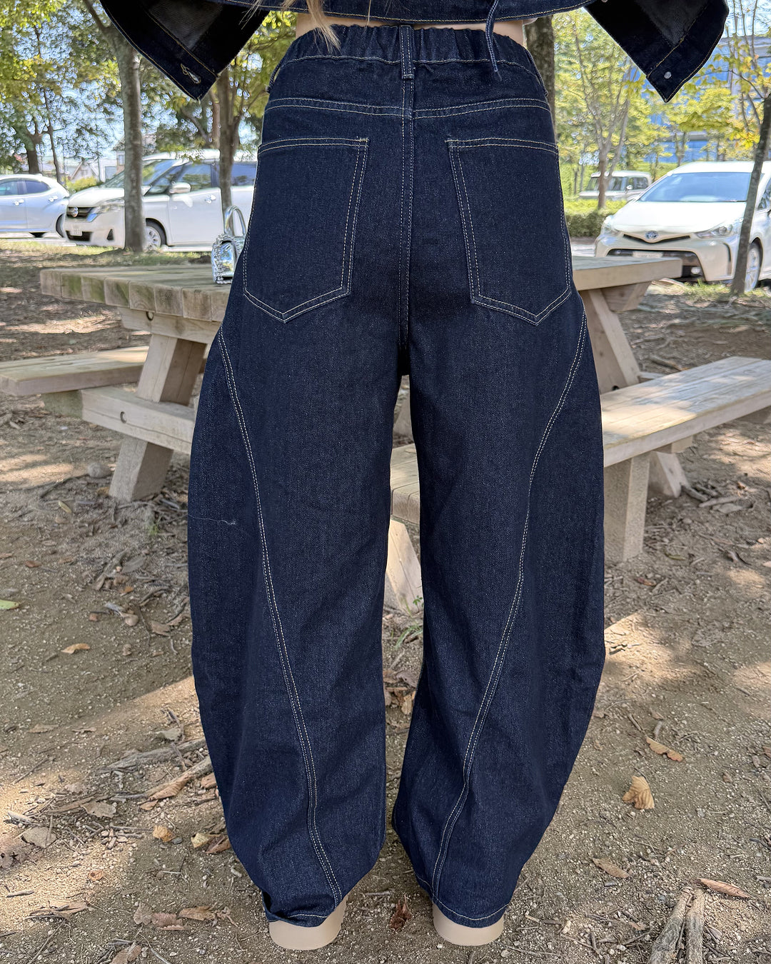 クロップドデニムジャケット＆カーブワイドデニムセットアップ WK0003