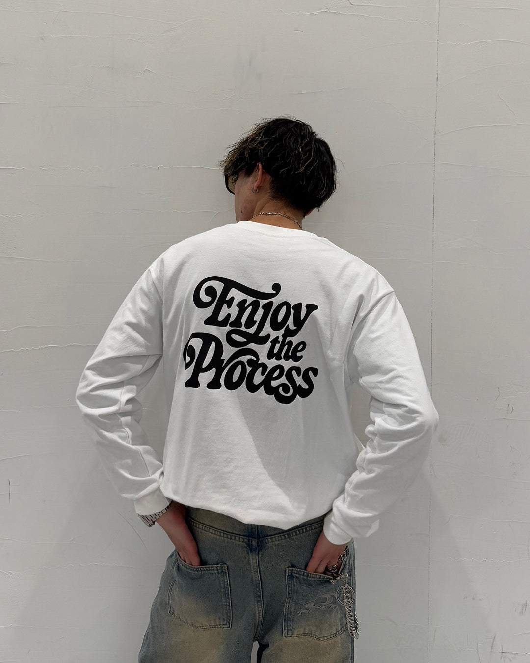 レトログラフィックプリントロングTシャツ WK0024