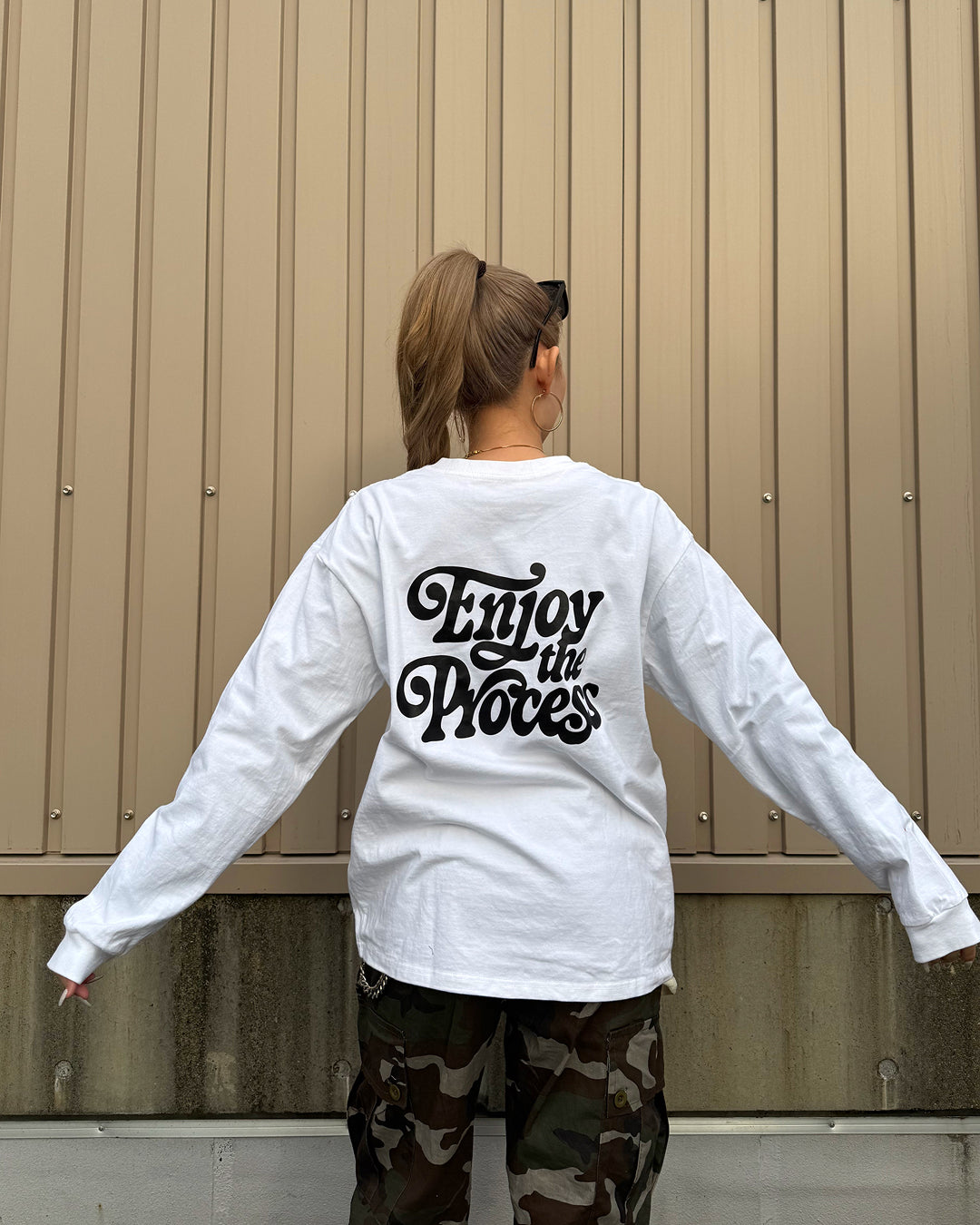 レトログラフィックプリントロングTシャツ WK0024