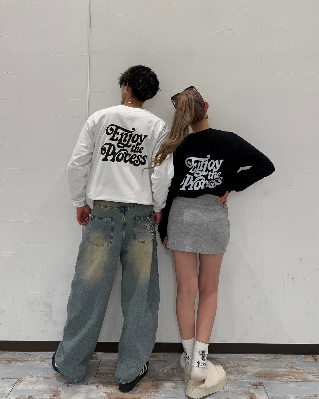 レトログラフィックプリントロングTシャツ WK0024