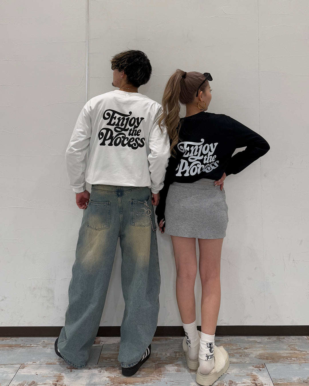 レトログラフィックプリントロングTシャツ WK0024
