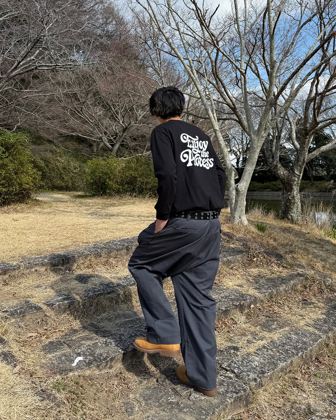 レトログラフィックプリントロングTシャツ WK0024