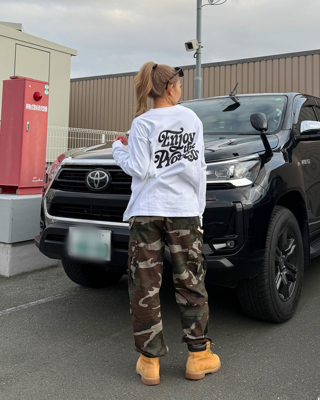 レトログラフィックプリントロングTシャツ WK0024