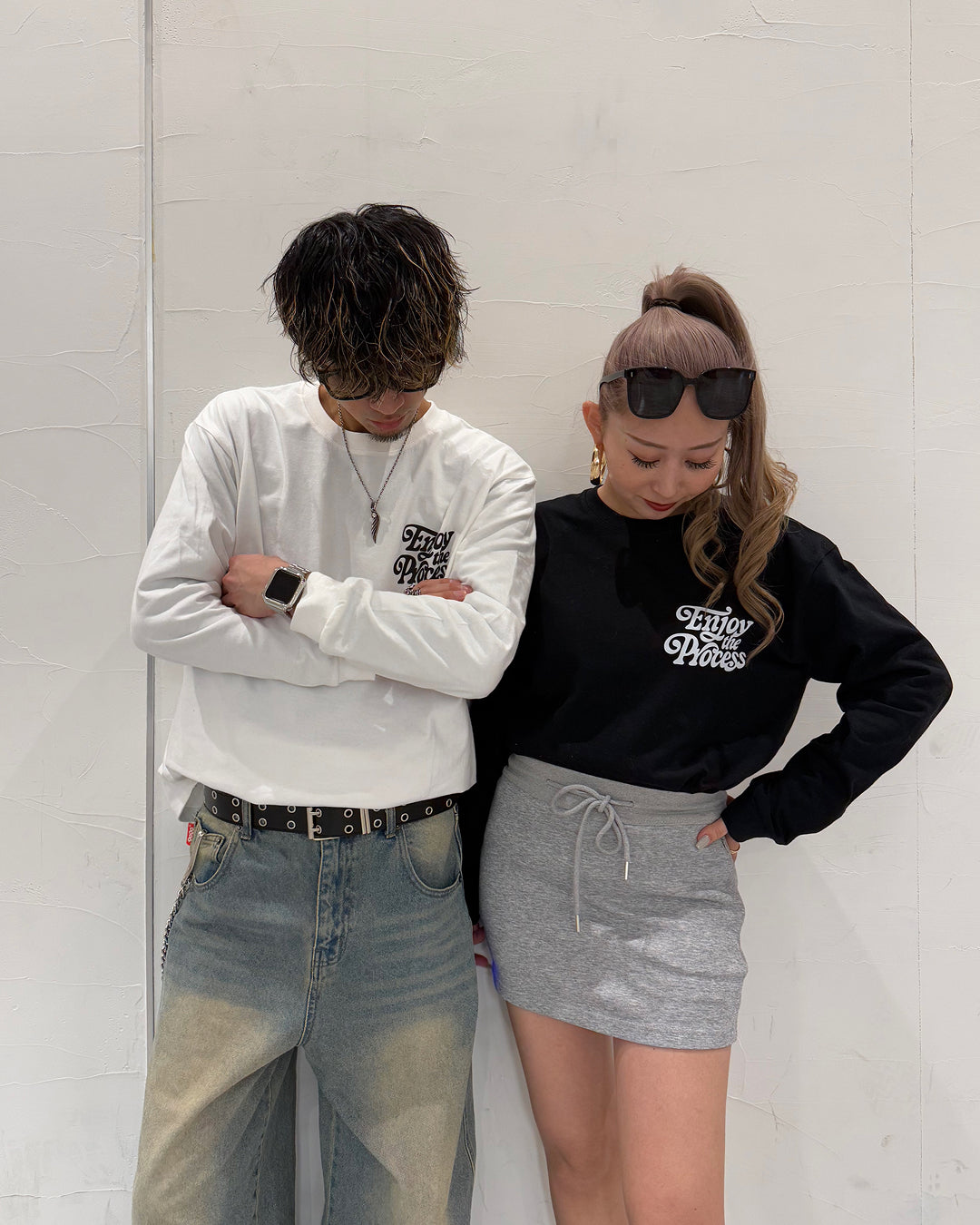 レトログラフィックプリントロングTシャツ WK0024
