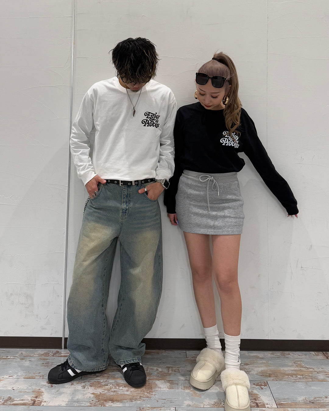 レトログラフィックプリントロングTシャツ WK0024
