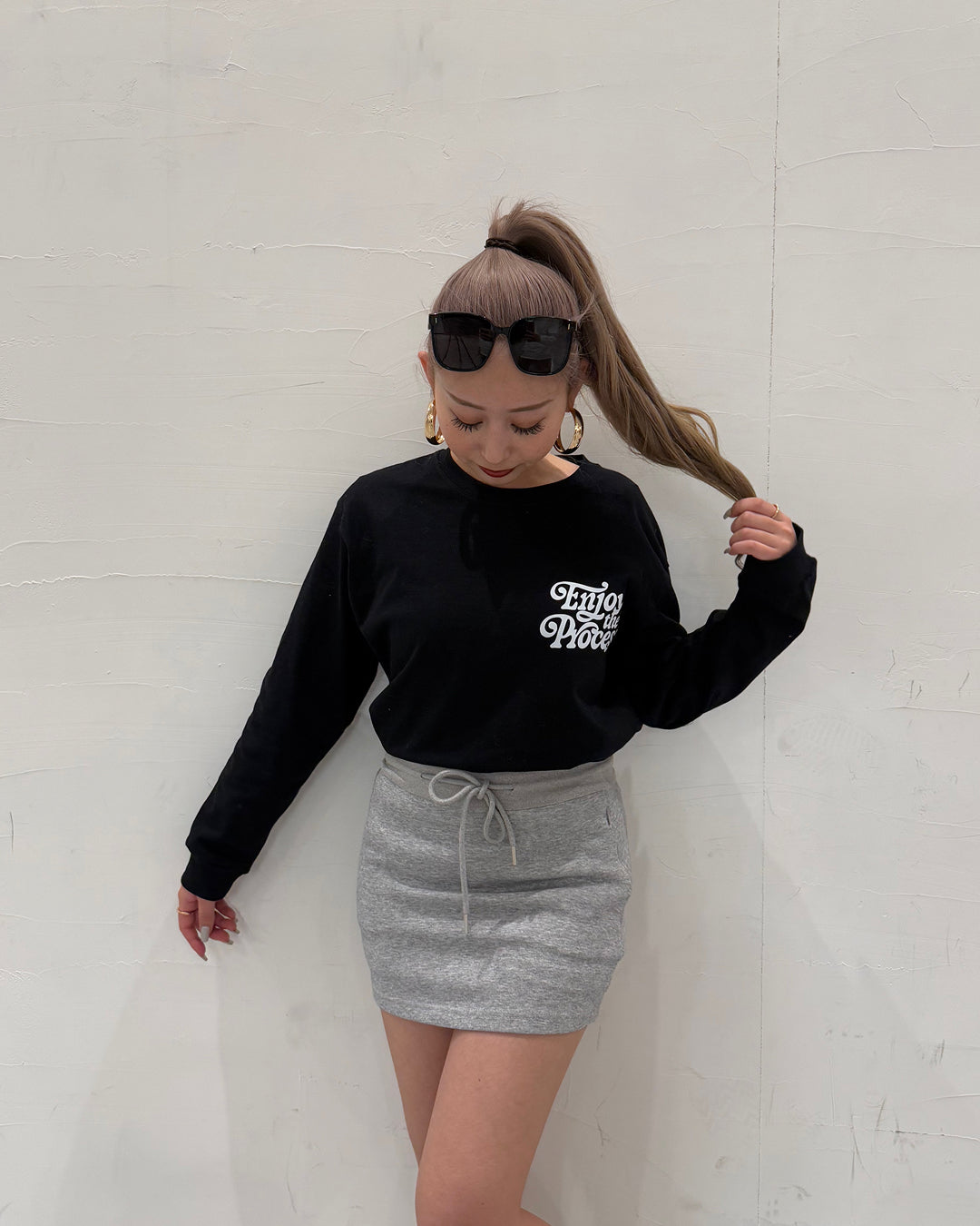 レトログラフィックプリントロングTシャツ WK0024