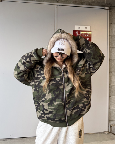 フェイクファーフードジャケット WK0081