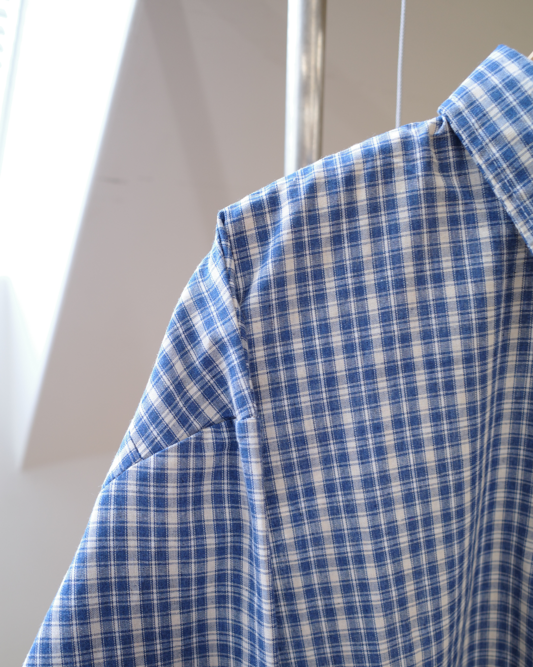 ブルーチェックシャツ WR0002