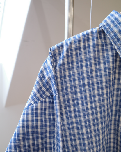 ブルーチェックシャツ WR0002
