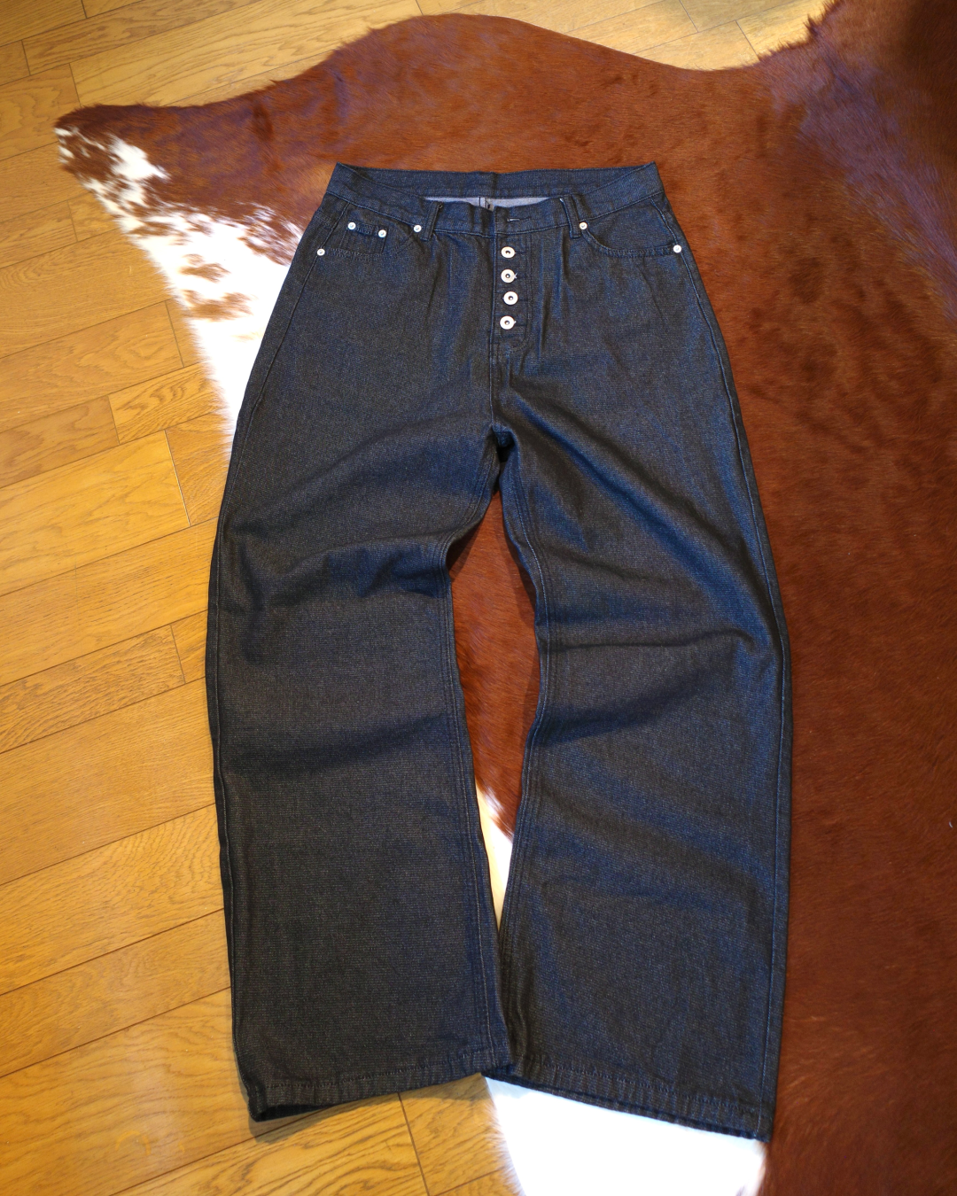 RRL ブラックデニム ボタンフライ　コーデュロイ M~Lサイズ 32 ボタンフライバレルデニム WR0044 – YOLO（ヨロ）｜ファッション通販